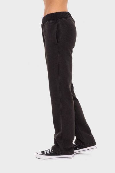 Mono B Elastic Waist Fleece Pants with Pockets for a perfect OOTD – dress to impress outfits from Amexza