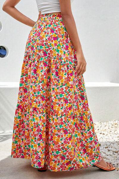 Printed Elastic Waist Maxi Skirt for a perfect OOTD – dress to impress outfits from Amexza