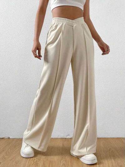 Elastic Waist Wide Leg Pants for a perfect OOTD – dress to impress outfits from Amexza