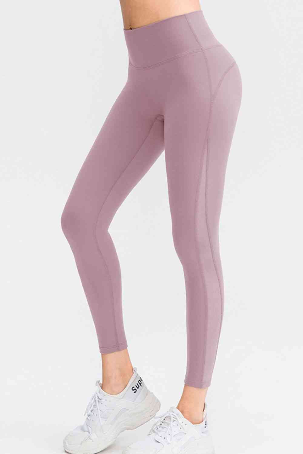 Wide Waistband Slim Fit Long Sports Pants Lilac for a perfect OOTD – dress to impress outfits from Amexza