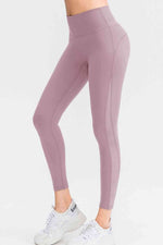 Wide Waistband Slim Fit Long Sports Pants Lilac for a perfect OOTD – dress to impress outfits from Amexza