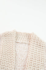 Solid Color Open Front Cardigan - Amexza
