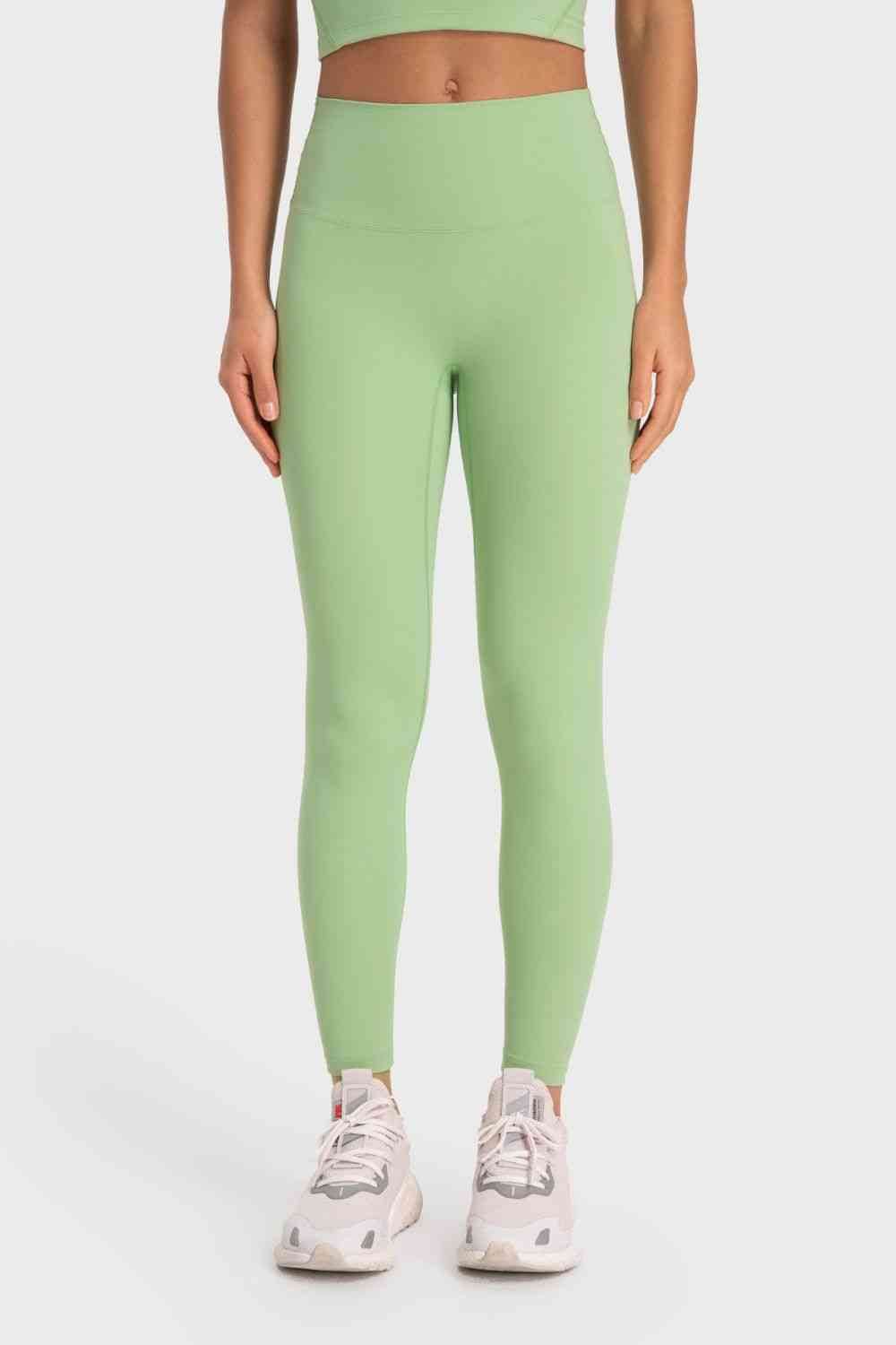 Millennia Basic Full Length Active Leggings Mint Green for a perfect OOTD – dress to impress outfits from Amexza