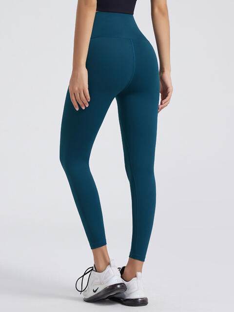 Wide Waistband Sports Leggings - Amexza