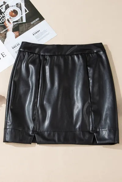 PU Leather Mini Skirt for a perfect OOTD – dress to impress outfits from Amexza