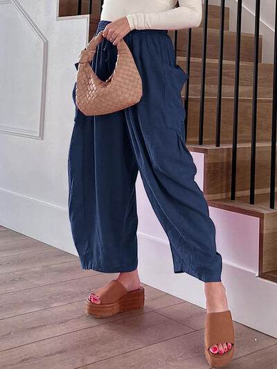 Full Size Wide Leg Pants with Pockets for a perfect OOTD – dress to impress outfits from Amexza