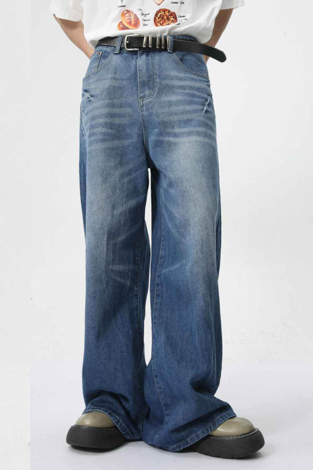 Wide Leg Men's Jeans with Pockets for a perfect OOTD – dress to impress outfits from Amexza