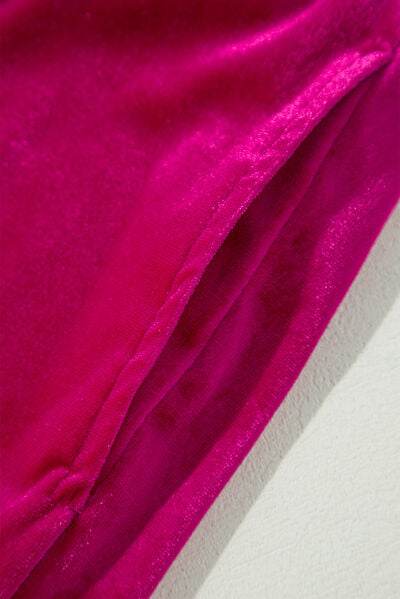 Frill Round Neck Long Sleeve Top and Pants Set for a perfect OOTD – dress to impress outfits from Amexza