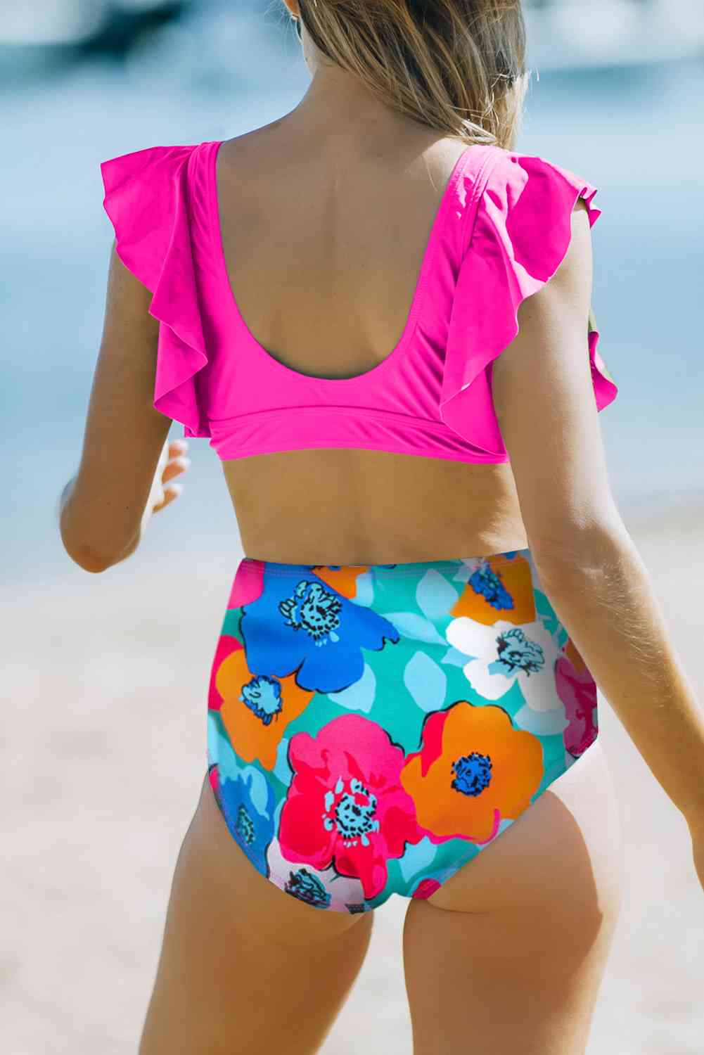 Cropped Swim Top and Floral Bottoms Set for a perfect OOTD – dress to impress outfits from Amexza