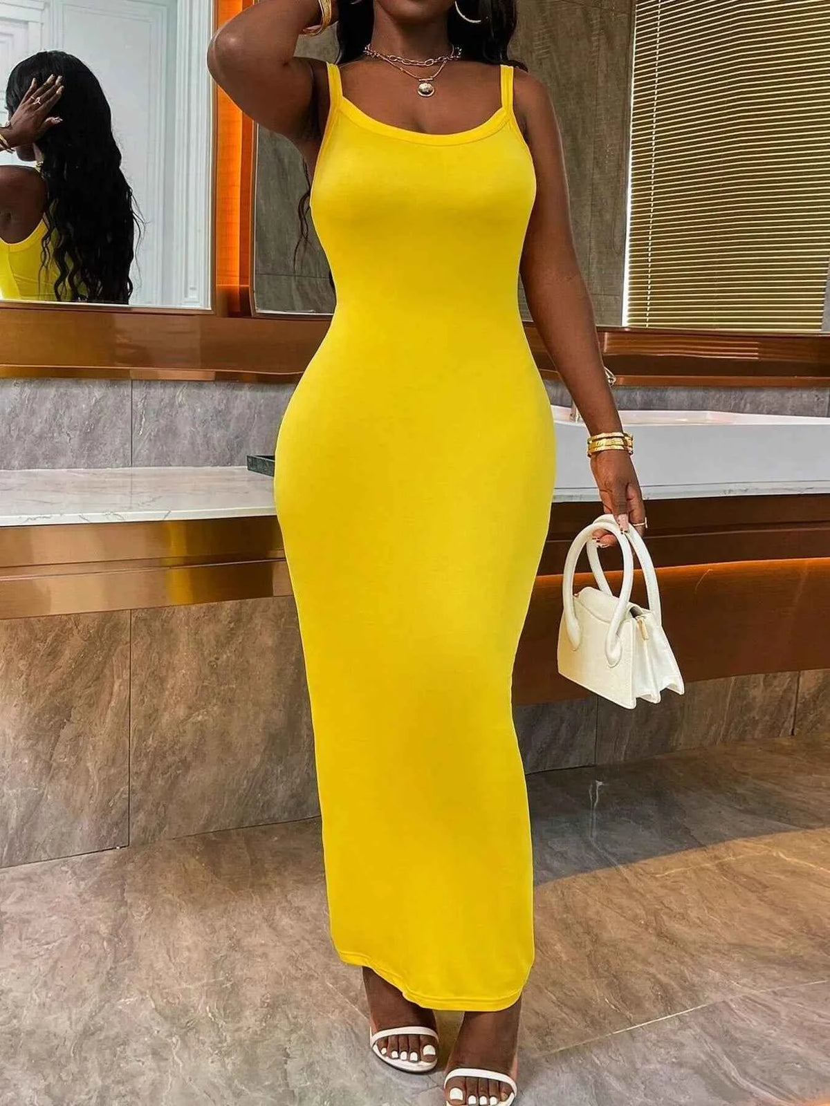 Scoop Neck Maxi Cami Dress