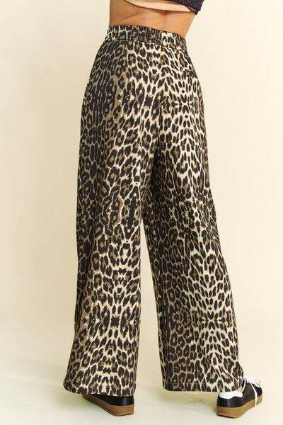 Davi & Dani Leopard Wide Leg Pants for a perfect OOTD – dress to impress outfits from Amexza