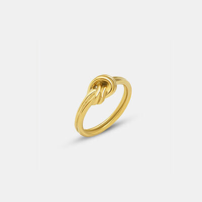 Titanium Steel Knot Ring Gold for a perfect OOTD – dress to impress outfits from Amexza