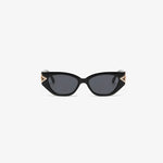 Polycarbonate Frame Cat-Eye Sunglasses Gold One Size for a perfect OOTD – dress to impress outfits from Amexza