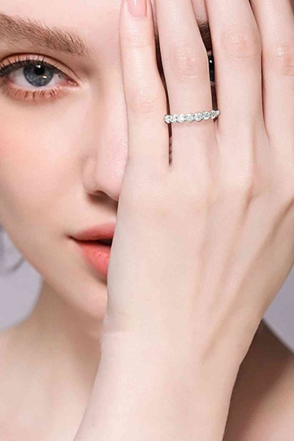 Can't Stop Your Shine Moissanite Platinum-Plated Ring for a perfect OOTD – dress to impress outfits from Amexza