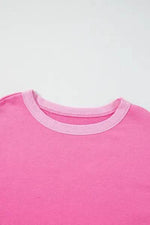 High-Low Round Neck Top and Shorts Set for a perfect OOTD – dress to impress outfits from Amexza