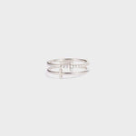 925 Sterling Silver Double Cross Ring Silver for a perfect OOTD – dress to impress outfits from Amexza