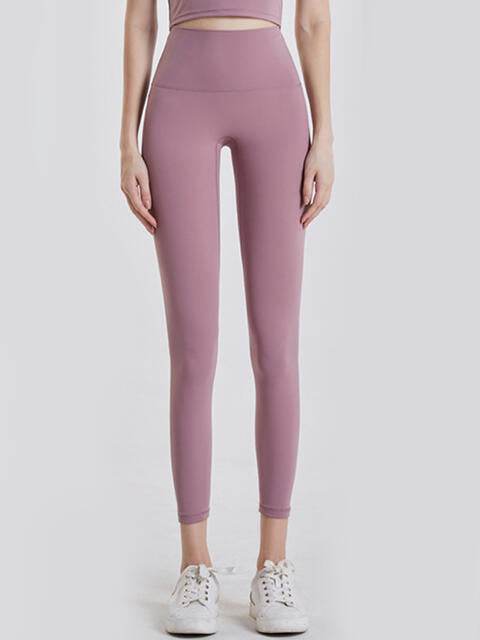 Wide Waistband Sports Leggings - Amexza