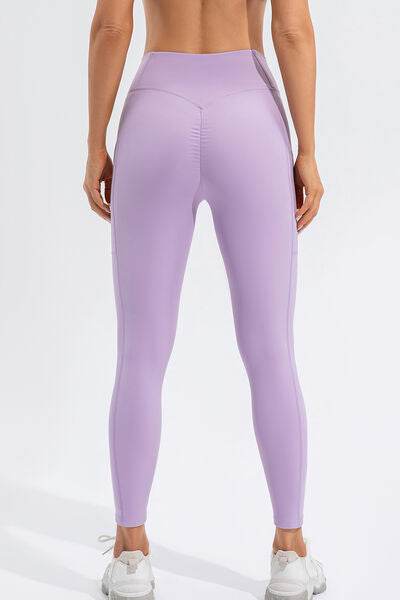 High Waist Active Leggings with Pockets - Amexza