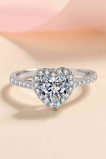 1 Carat Moissanite Heart-Shaped Ring for a perfect OOTD – dress to impress outfits from Amexza
