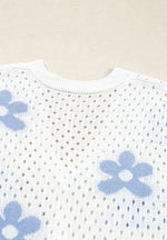 Flower Hollowed Out Button Down Long Sleeve Cardigan for a perfect OOTD – dress to impress outfits from Amexza