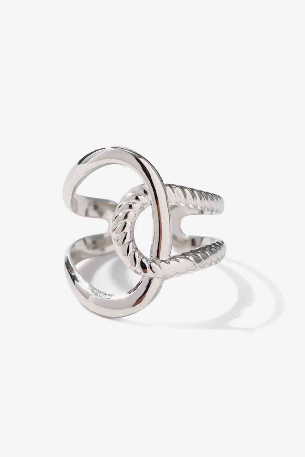 Modern Copper Open Ring Silver One Size for a perfect OOTD – dress to impress outfits from Amexza