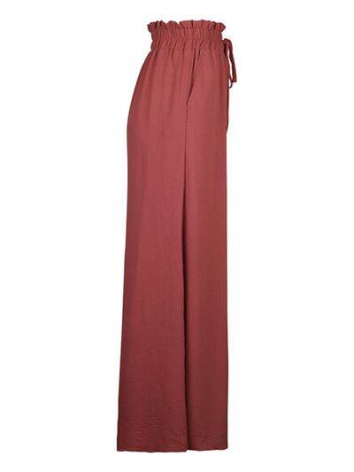 Perfee Frill Tied Wide Leg Pants for a perfect OOTD – dress to impress outfits from Amexza