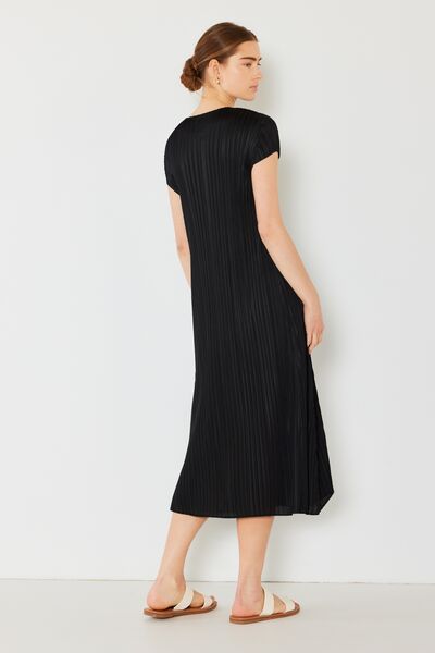 Marina West Swim Pleated Cap Sleeve A-Line Dress for a perfect OOTD – dress to impress outfits from Amexza