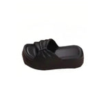 Open Toe Platform Slippers Black for a perfect OOTD – dress to impress outfits from Amexza