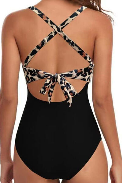 Tied Crisscross Cutout One-Piece Swimwear for a perfect OOTD – dress to impress outfits from Amexza