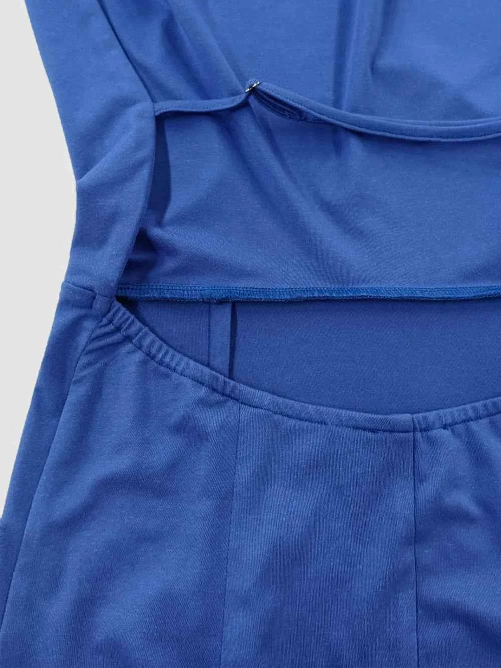 Backless Lace Up Back Sleeveless Maxi Dress