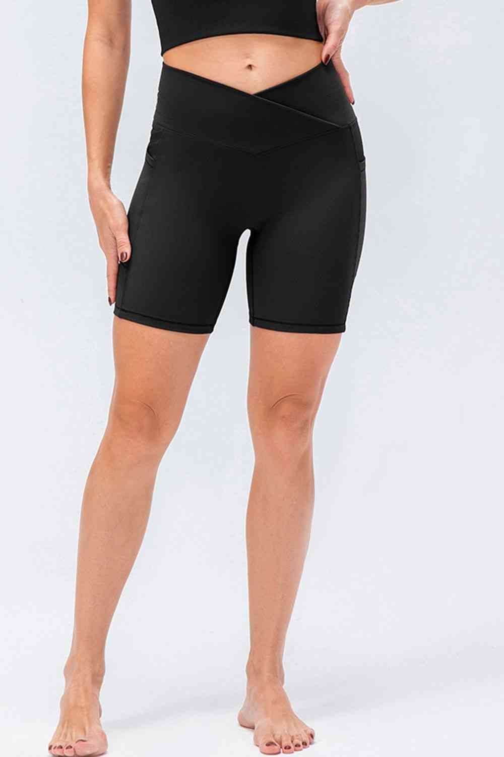 Slim Fit V-Waistband Sports Shorts Black for a perfect OOTD – dress to impress outfits from Amexza