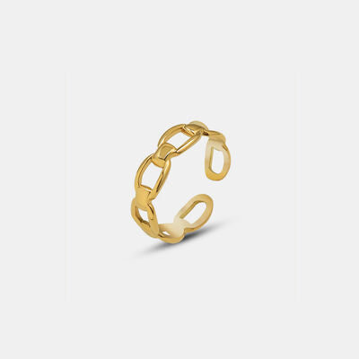 Titanium Steel Gold-Plated Adjustable Ring for a perfect OOTD – dress to impress outfits from Amexza