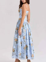 Floral Print Square Neck Cami Maxi Dress