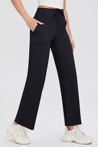 Basic Bae Full Size Drawstring High Waist Pants with Pockets for a perfect OOTD – dress to impress outfits from Amexza