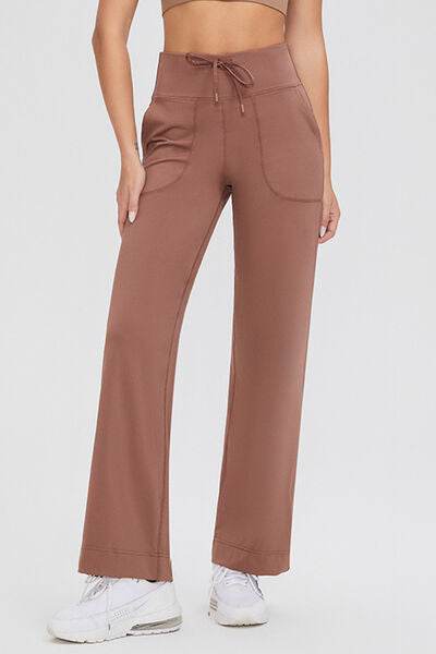 Basic Bae Full Size Drawstring High Waist Pants with Pockets for a perfect OOTD – dress to impress outfits from Amexza