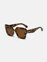 Polycarbonate Frame Square Sunglasses Brown One Size for a perfect OOTD – dress to impress outfits from Amexza