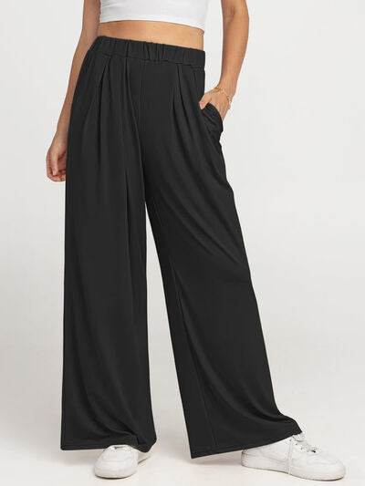 Elastic Waist Wide Leg Pants for a perfect OOTD – dress to impress outfits from Amexza