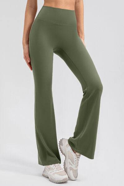 High Waist Straight Active Pants - Amexza