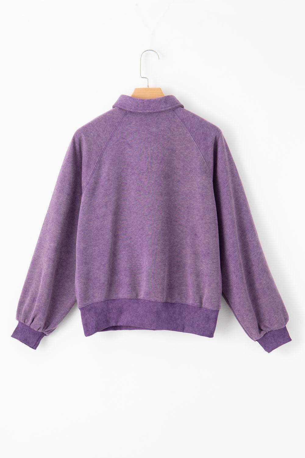 Half Snap Long Sleeve Sweatshirt - Amexza