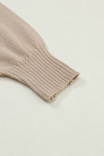 Floral Round Neck Drop Shoulder Sweater for a perfect OOTD – dress to impress outfits from Amexza