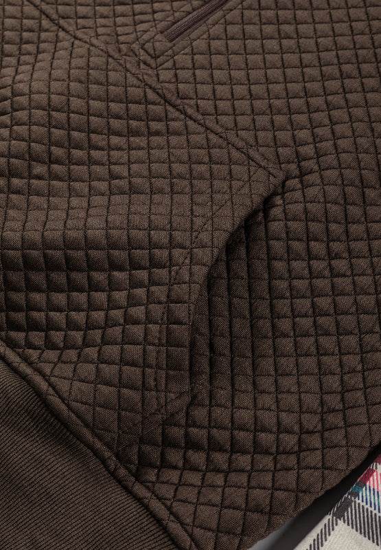 Plaid Half Zip Long Sleeve Sweatshirt for a perfect OOTD – dress to impress outfits from Amexza