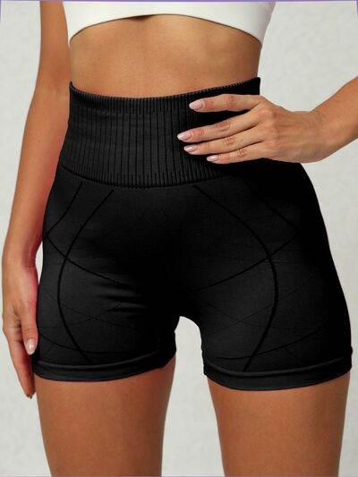 High Waist Active Shorts Black for a perfect OOTD – dress to impress outfits from Amexza