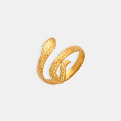 Titanium Steel Snake Shape Bypass Ring Style A 7 for a perfect OOTD – dress to impress outfits from Amexza