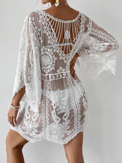 Lace Round Neck Cover-Up for a perfect OOTD – dress to impress outfits from Amexza