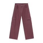Hight Rise Wide Leg Cargo Pants Mauve M for a perfect OOTD – dress to impress outfits from Amexza