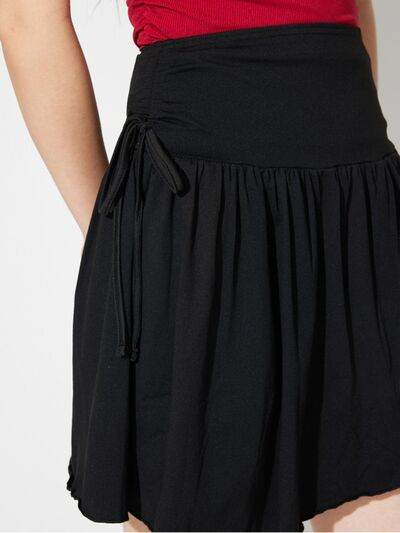 Side Tie Asymmetric Hem Mini Skirt for a perfect OOTD – dress to impress outfits from Amexza