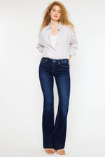 Kancan Mid Rise Slim Flare Jeans - Amexza