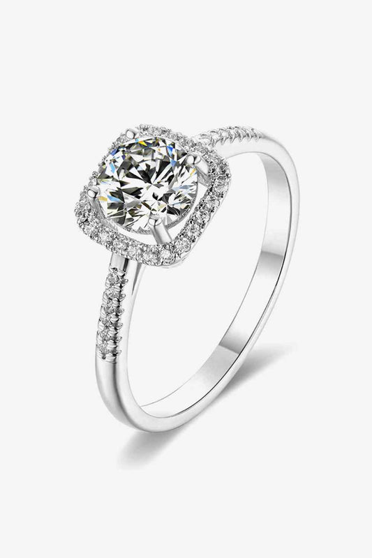 1 Carat Moissanite Zircon Ring Silver for a perfect OOTD – dress to impress outfits from Amexza