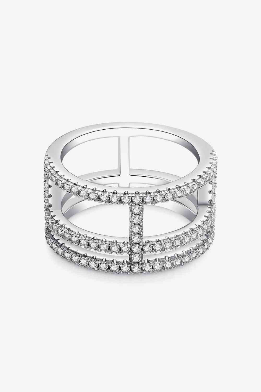 Adored Moissanite Cutout Wide Ring for a perfect OOTD – dress to impress outfits from Amexza