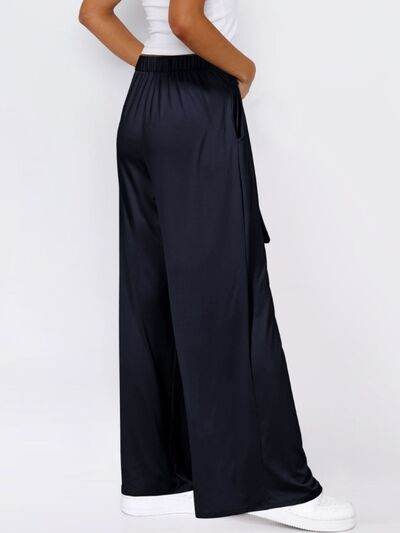 Tied Wide Leg Pants with Pockets for a perfect OOTD – dress to impress outfits from Amexza